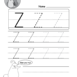 Lowercase Letter &quot;z&quot; Tracing Worksheet - Doozy Moo