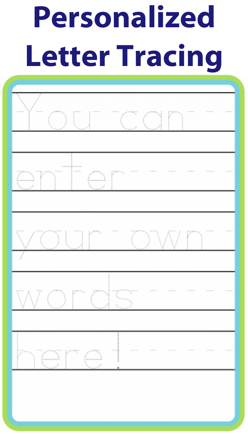 Make Your Own Handwriting Practice | Handwriting Practice