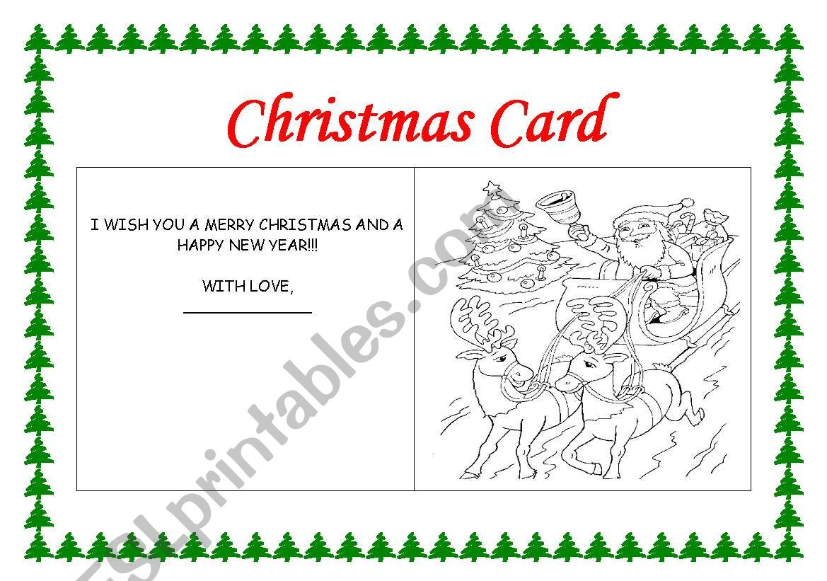 Making A Christmas Card - Esl Worksheetrhuanna