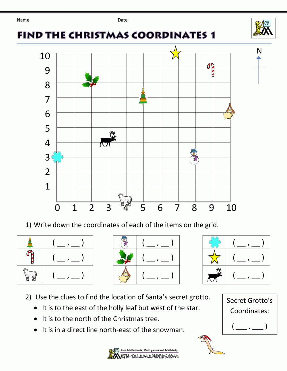 Math Christmas Activities 4Th Grade