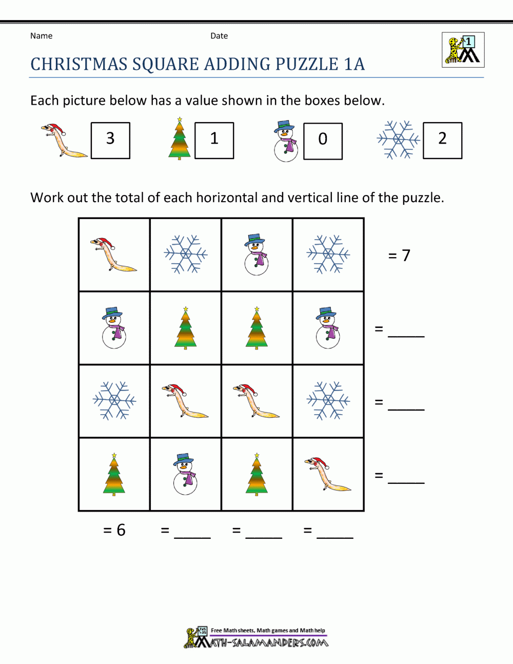 Christmas Addition And Subtraction Math Worksheets