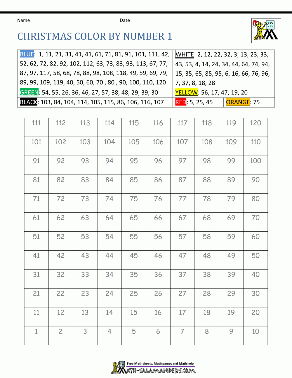 Math Christmas Worksheets First Grade