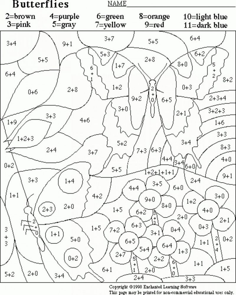 Math Coloring Worksheets 2Nd Grade Printable | Math Coloring