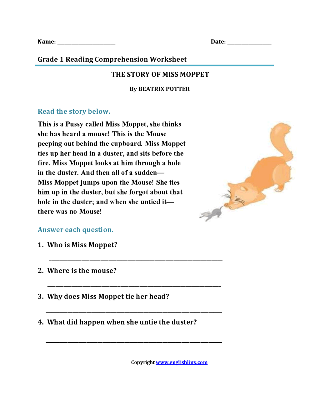 Math Worksheet ~ Christmas Comprehension Worksheets 5Th