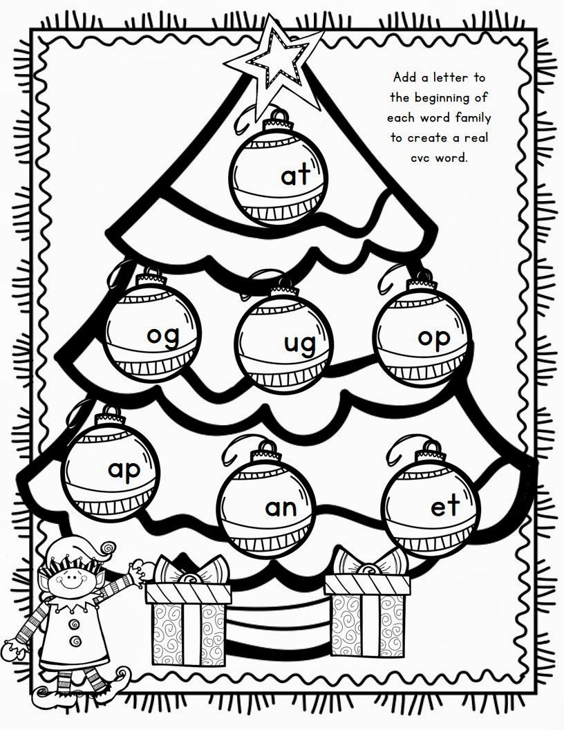 Math Worksheet ~ First Grade Christmas Worksheets Color