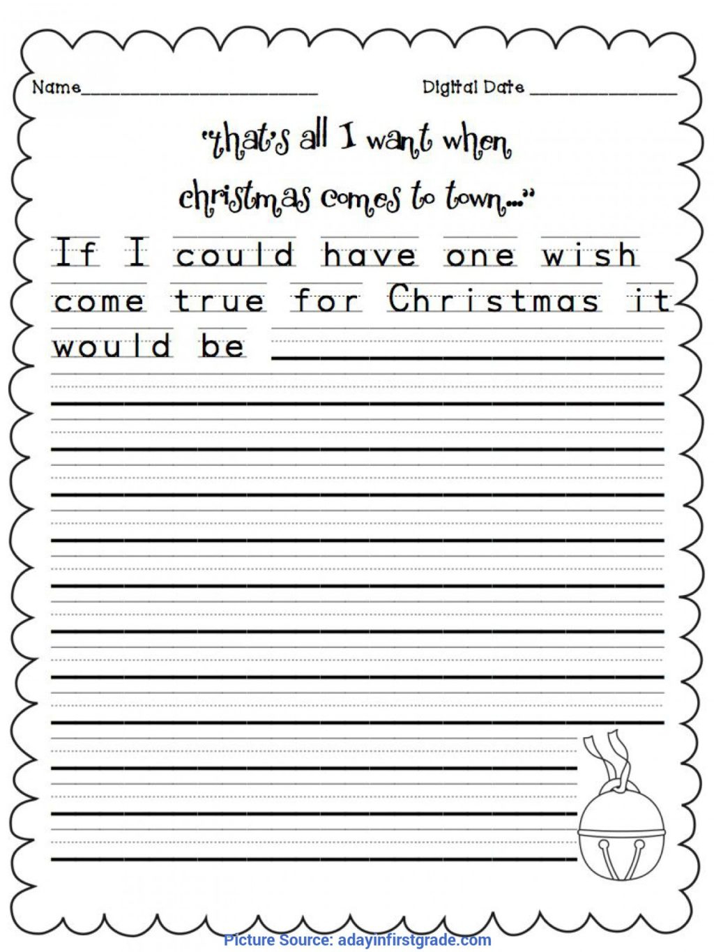 Math Worksheet ~ Kindergarten Christmas Phonics Worksheet