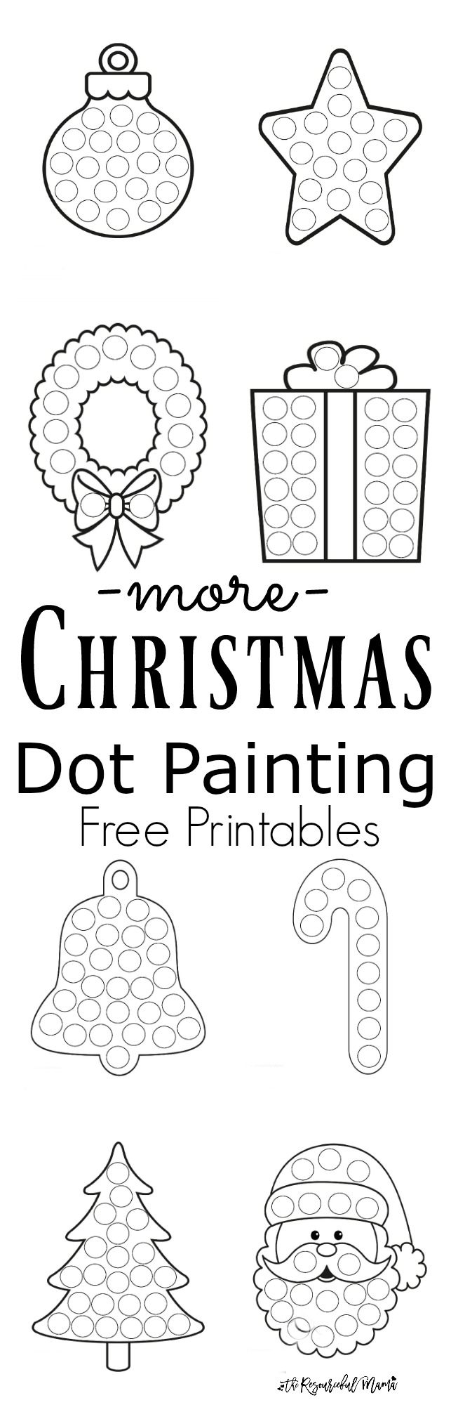 More Christmas Dot Painting {Free Printables} - The