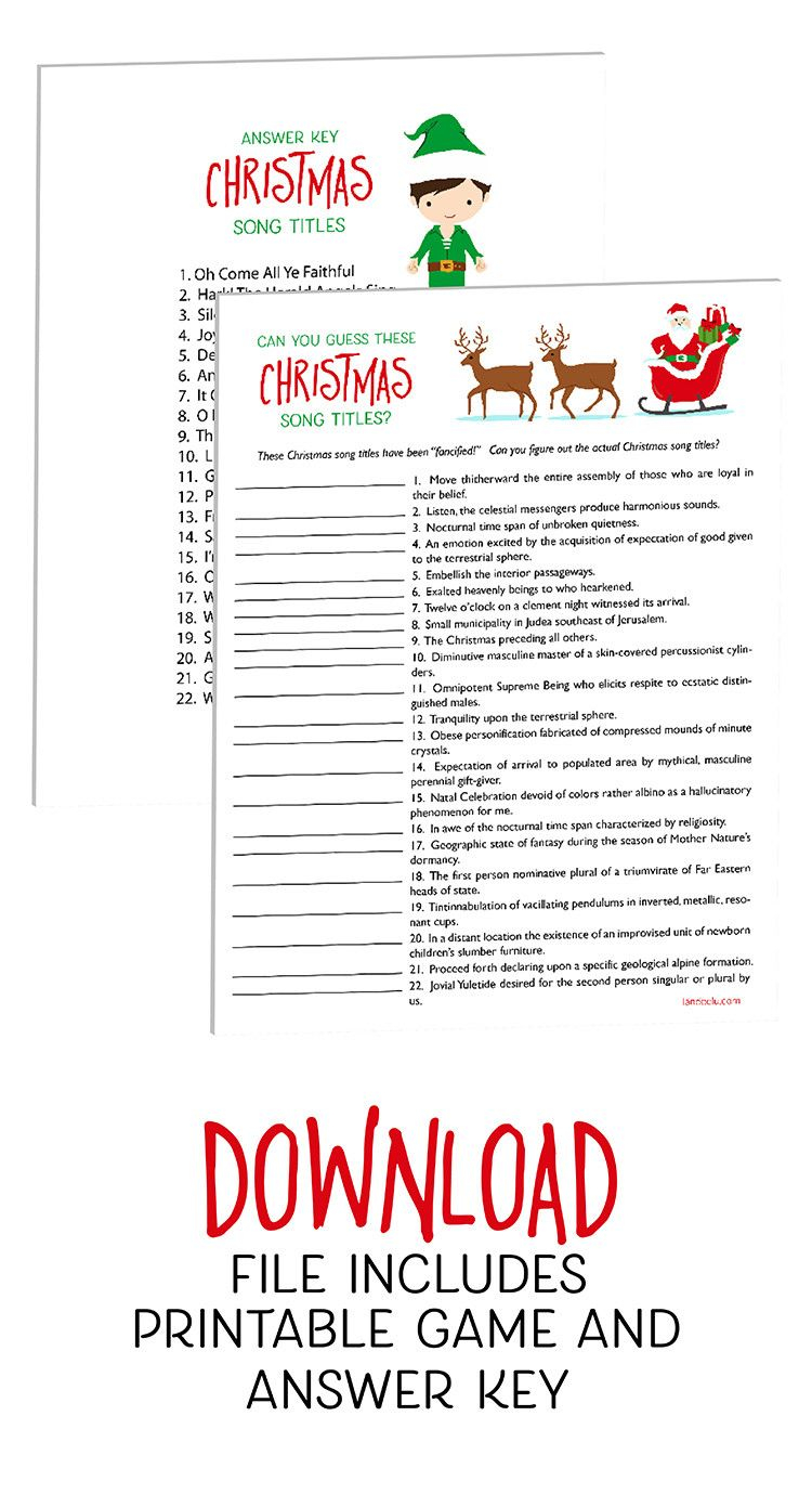 Name That Christmas Tune Worksheet Christmas Games Guess