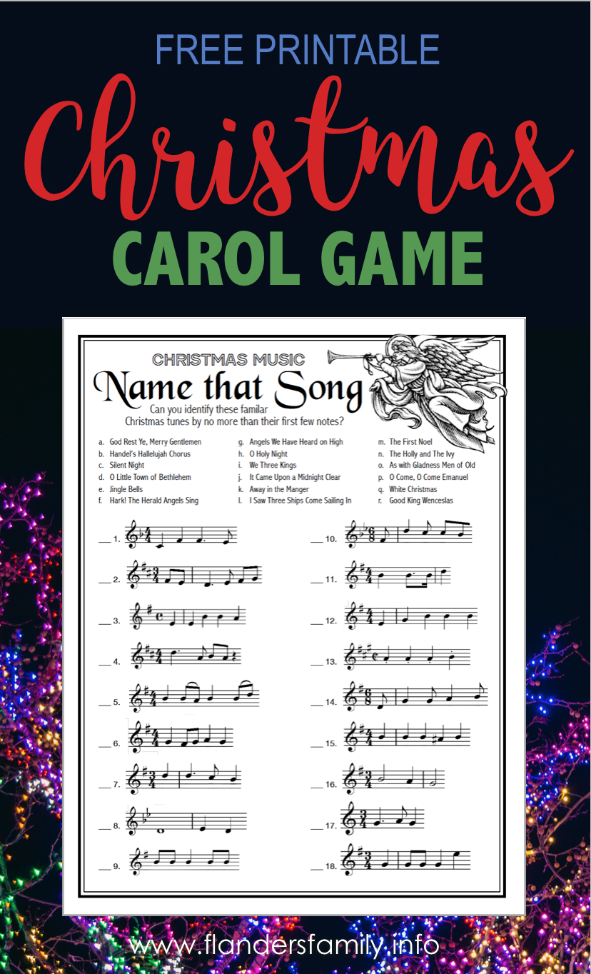 Name That Song - Fill In The Blank - Free Printable