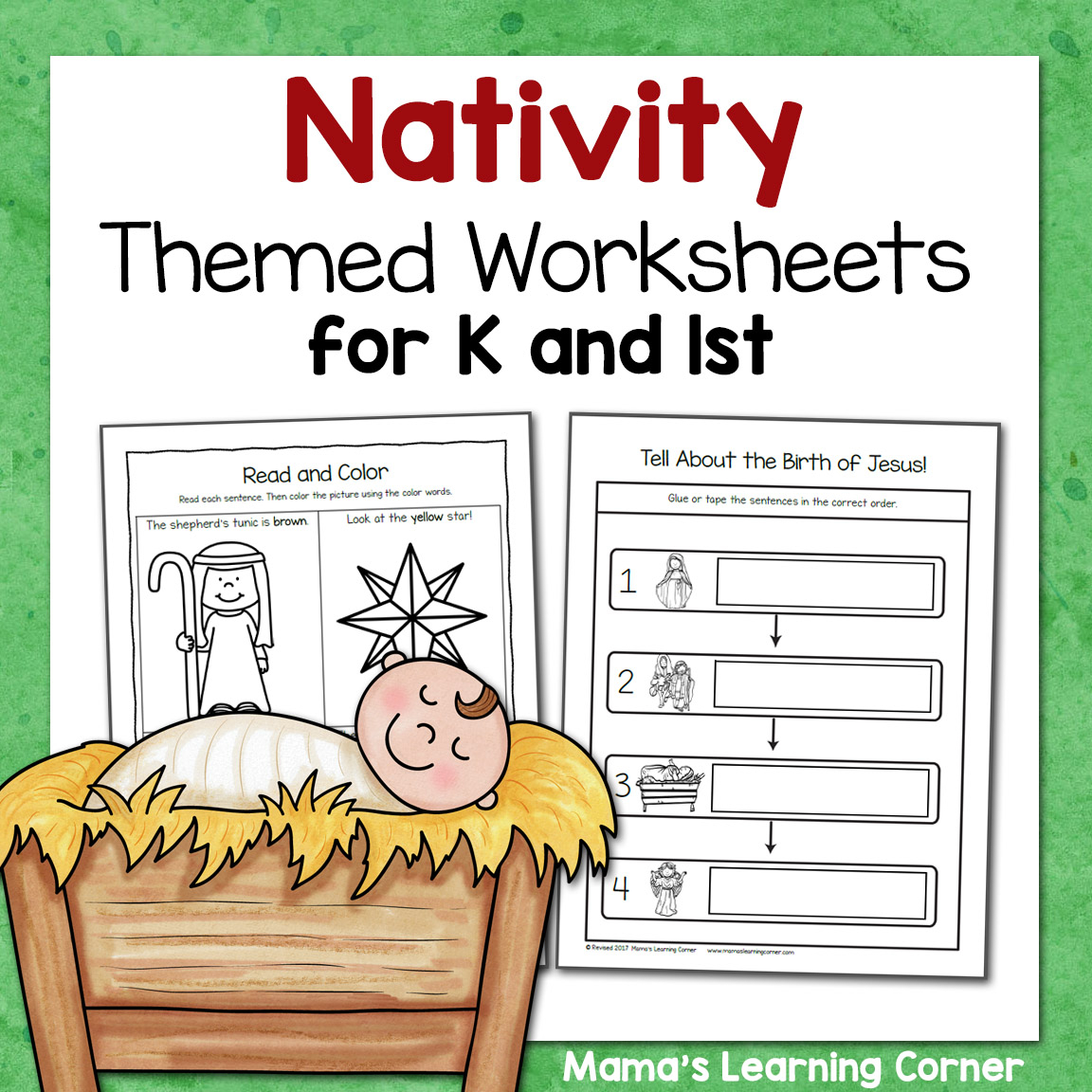 Nativity Worksheets For Kindergarten And First Grade