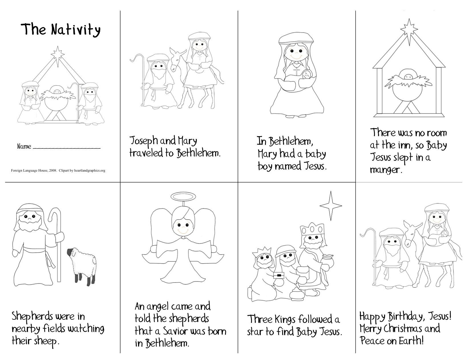 Nativity+Printable+Mini+Book | Nativity Story Printable