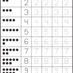 Number Tracing – 4 Worksheets | Preschool Worksheets, Prek
