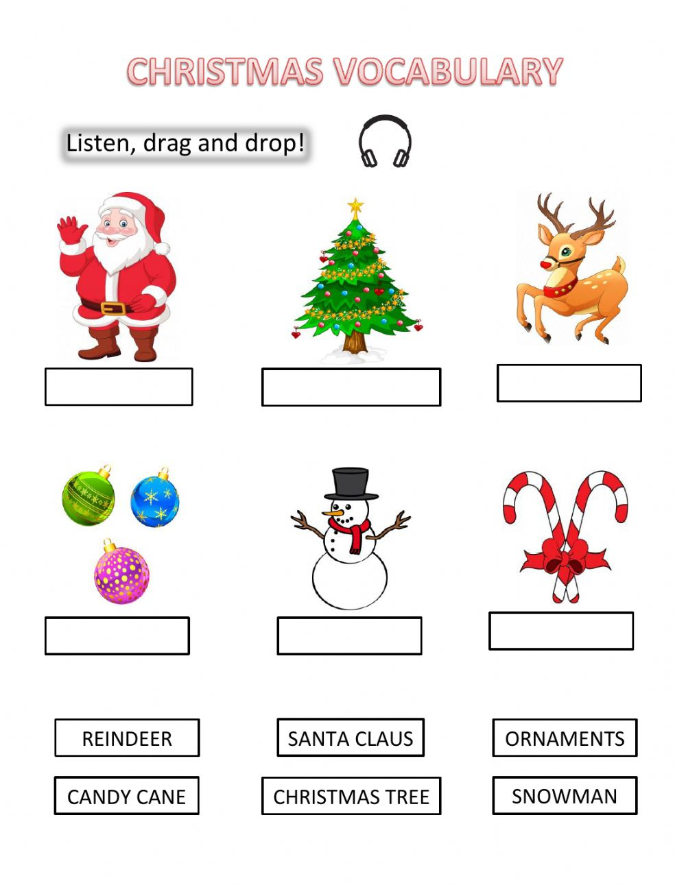 Pdf Online Exercise: Christmas Vocabulary