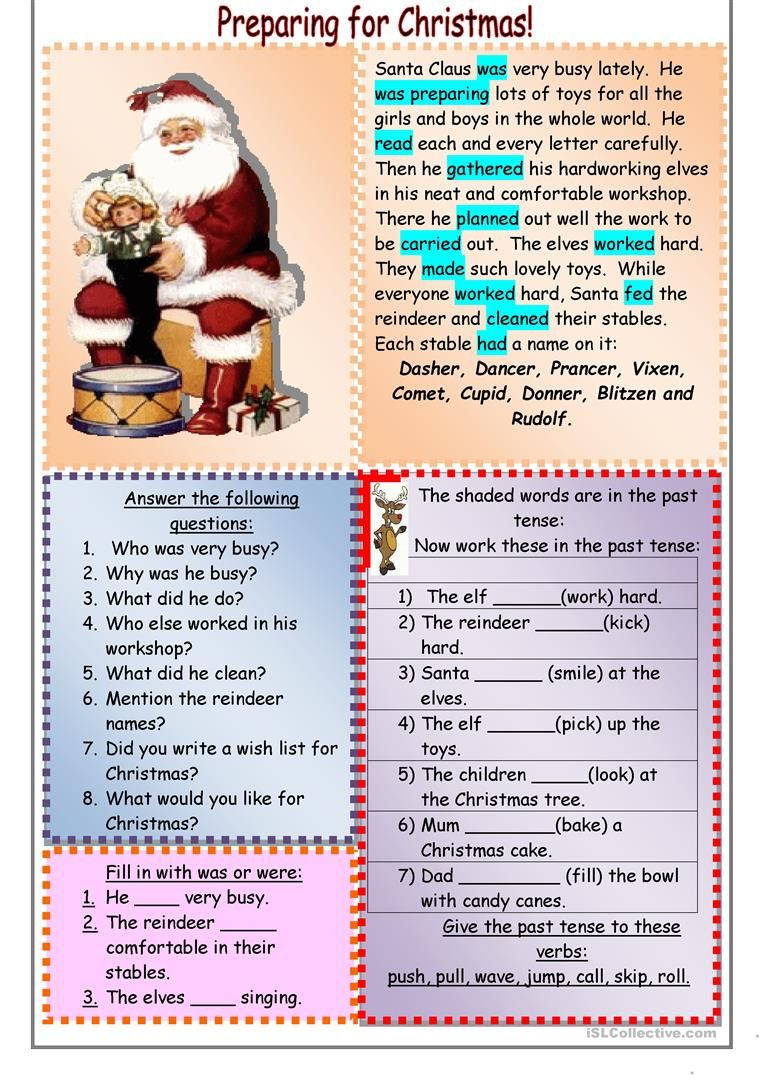 Preparing For Christmas Worksheet - Free Esl Printable