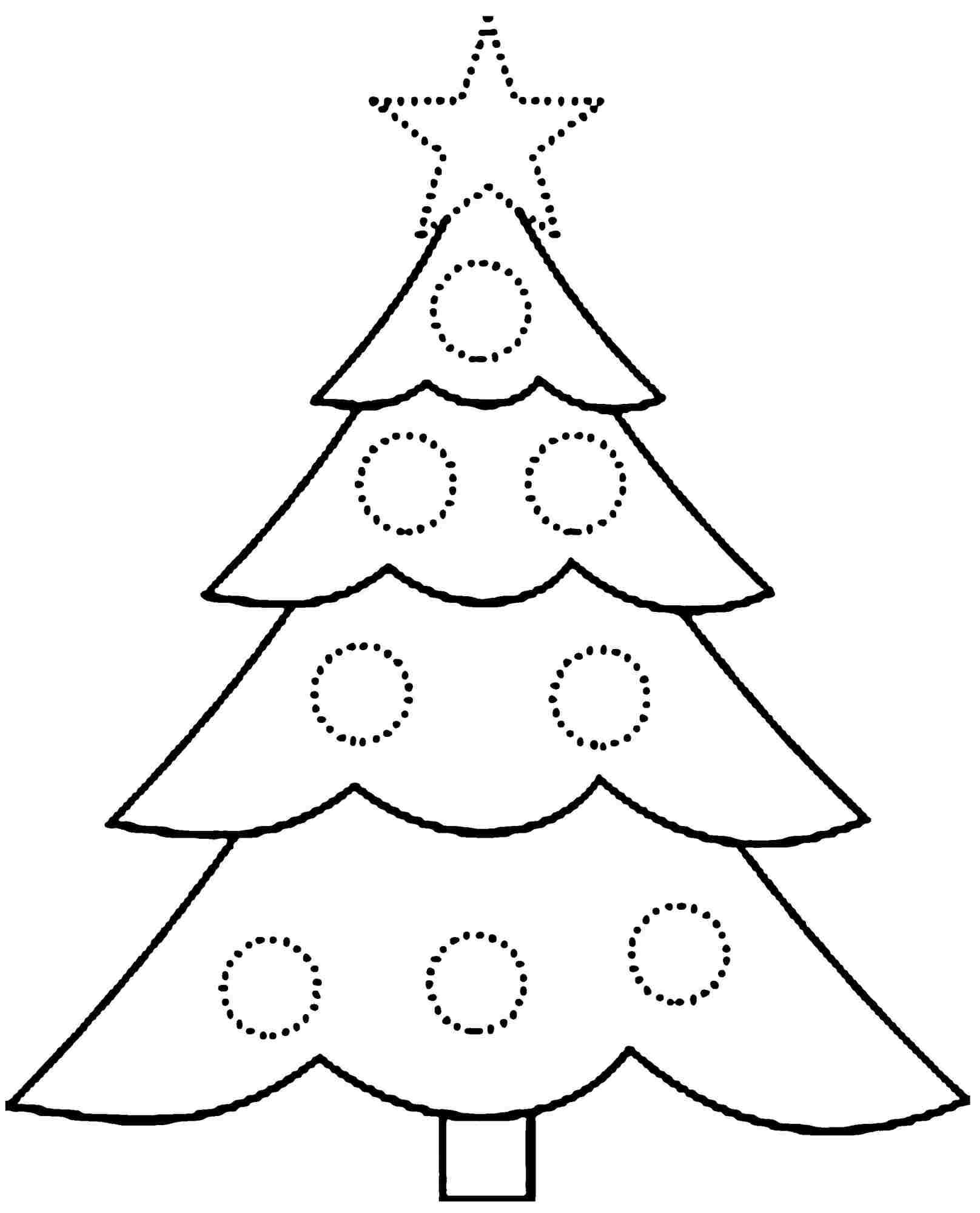 Preschool Christmas Tree Coloring Page | Christmas Tree