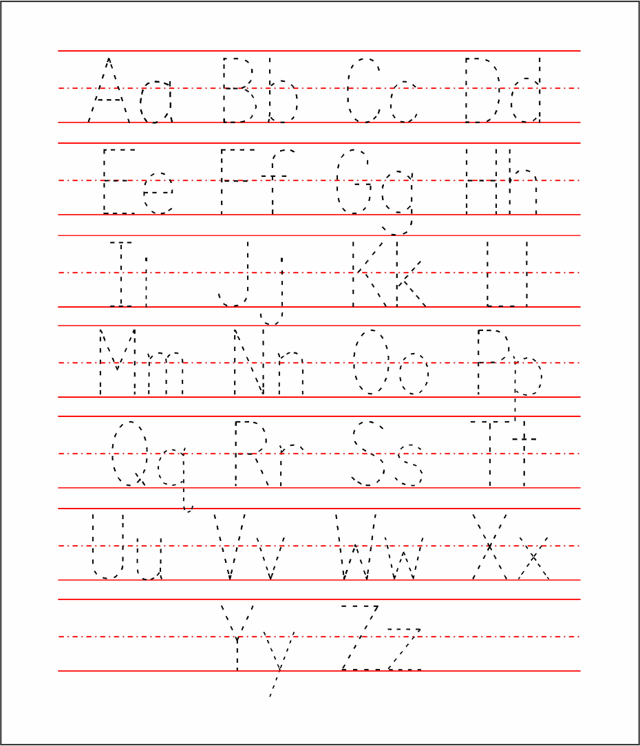 Preschool Worksheets Alphabet Tracing Letter A_39630