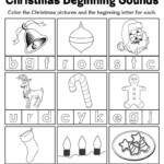 Printable Christmas Beginning Sounds Worksheet! | Beginning