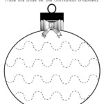 Printable Christmas Ornament Line Tracing Worksheets