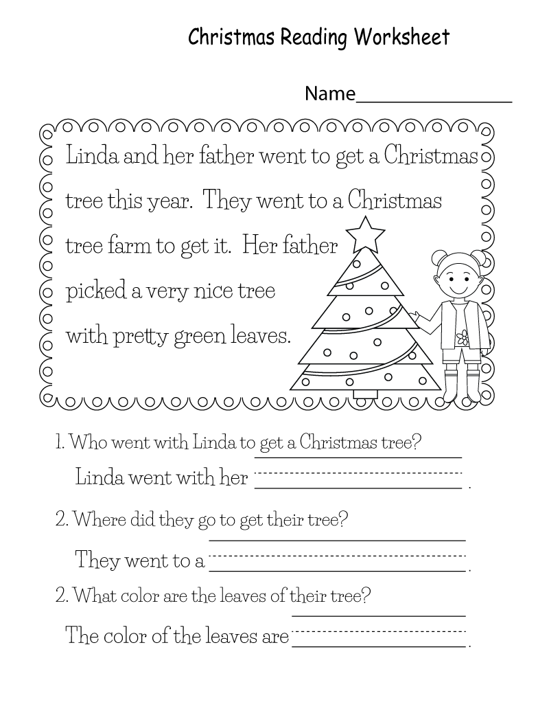 Printable Christmas Reading Worksheets For Kids | K5