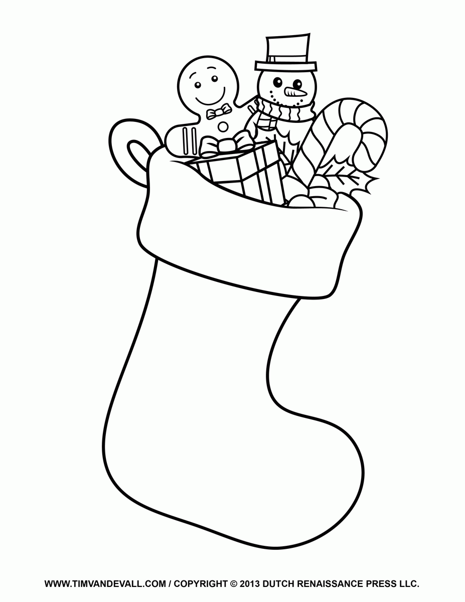 Printable Christmas Stocking Coloring Pages - Coloring Home
