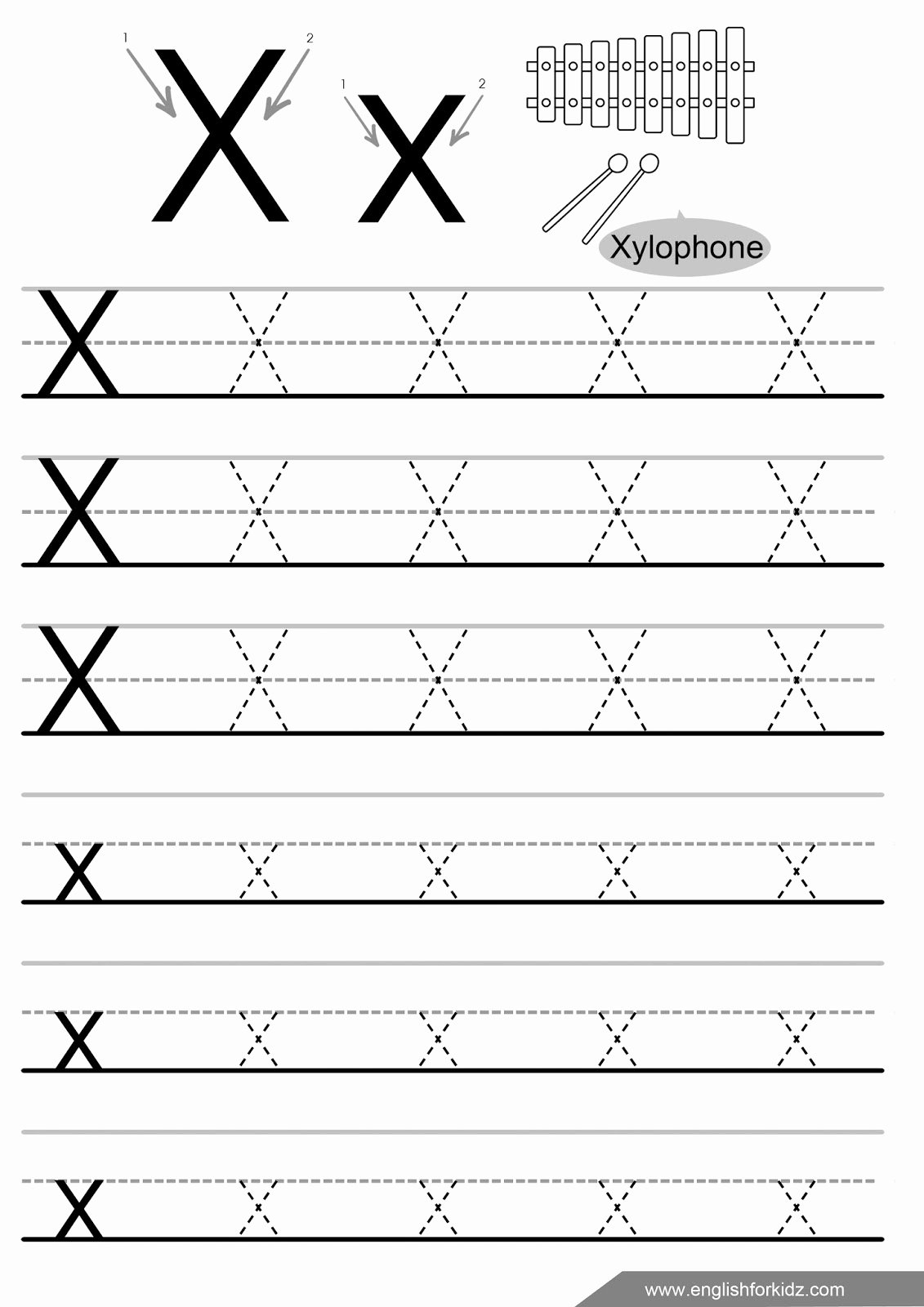 Printable Letter X Worksheets For Preschoolers | Printable