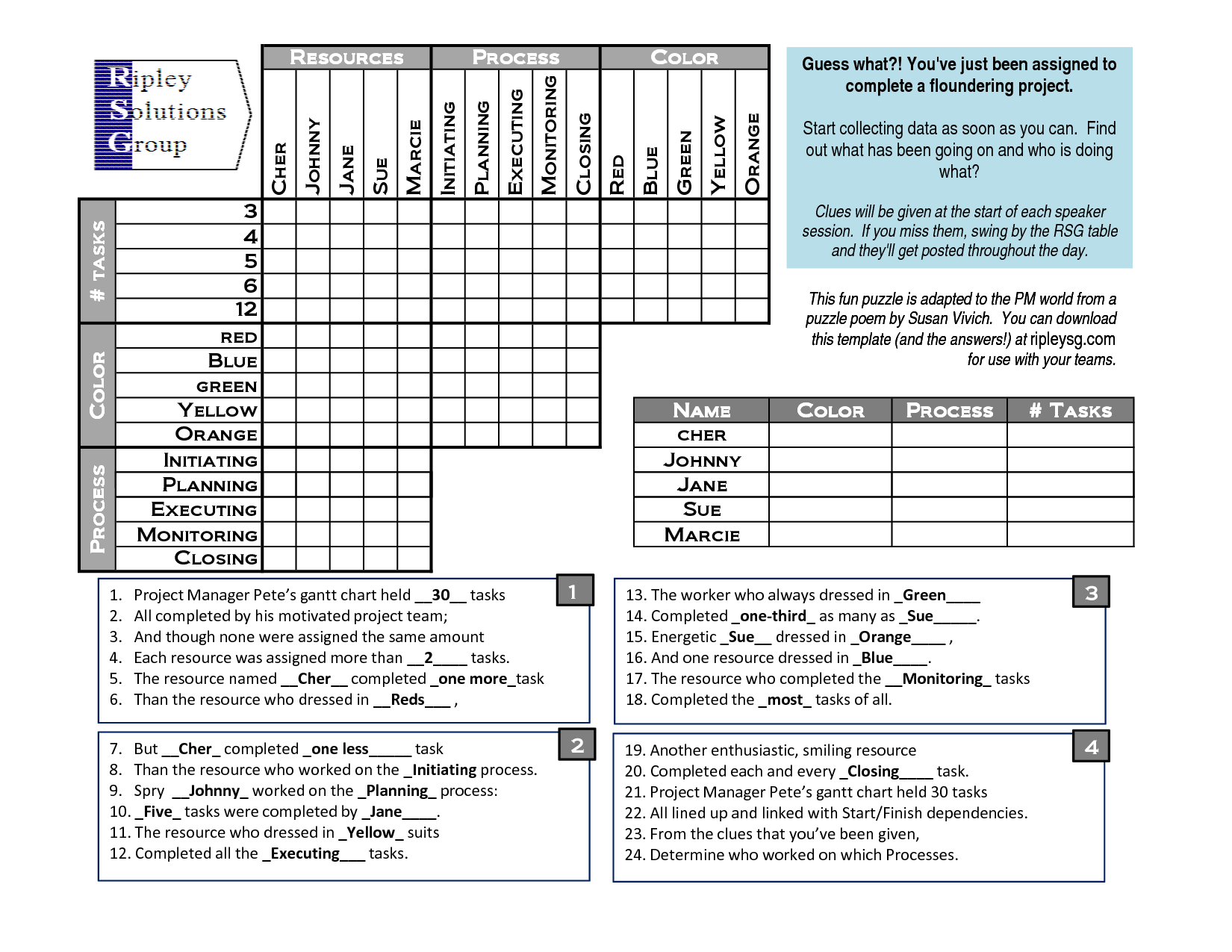 Printable Puzzles For Adults | Logic Puzzle Template - Pdf