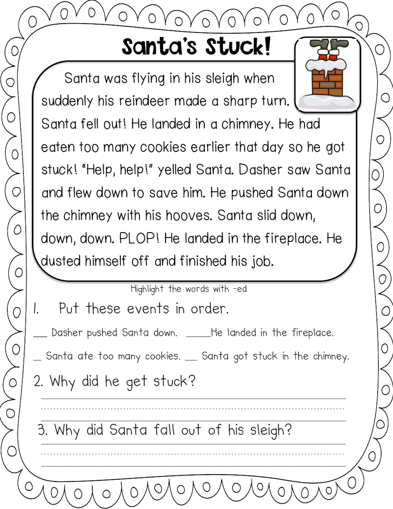 Santa Stuck Freebie.pdf - Google Drive | Christmas Reading