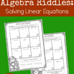 Solving Linear Equations Activity Pages-Christmas Theme {Free}