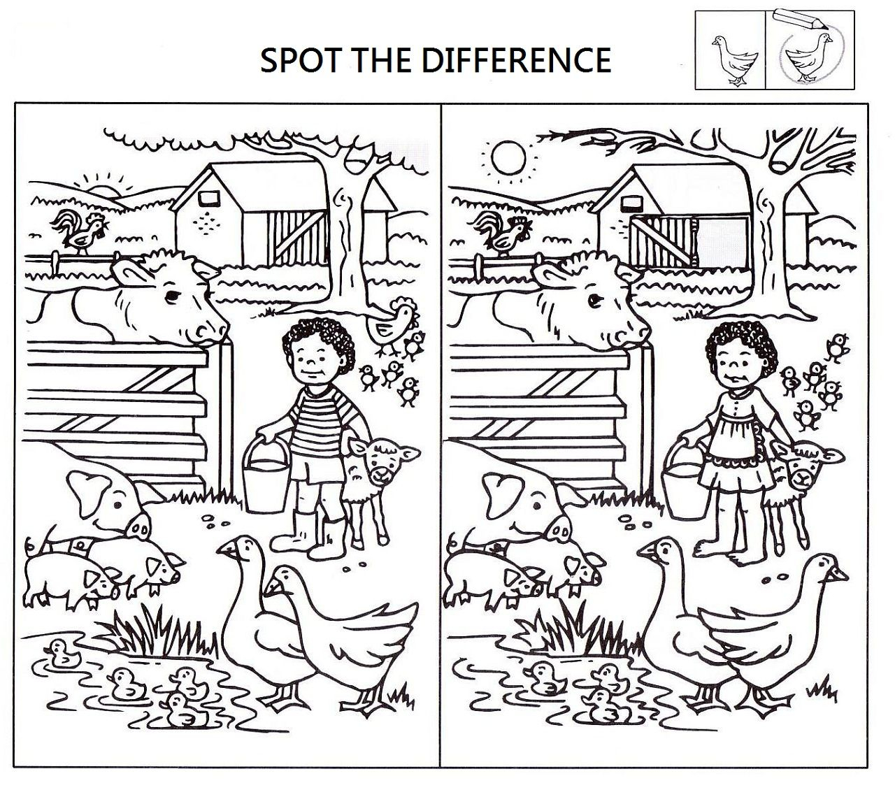 Spot The Difference Worksheets For Kids | Worksheets For