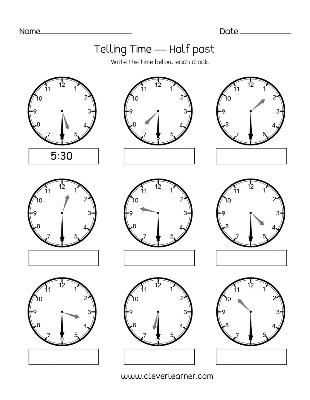 Telling Time Christmas Worksheets | TracingLettersWorksheets.com