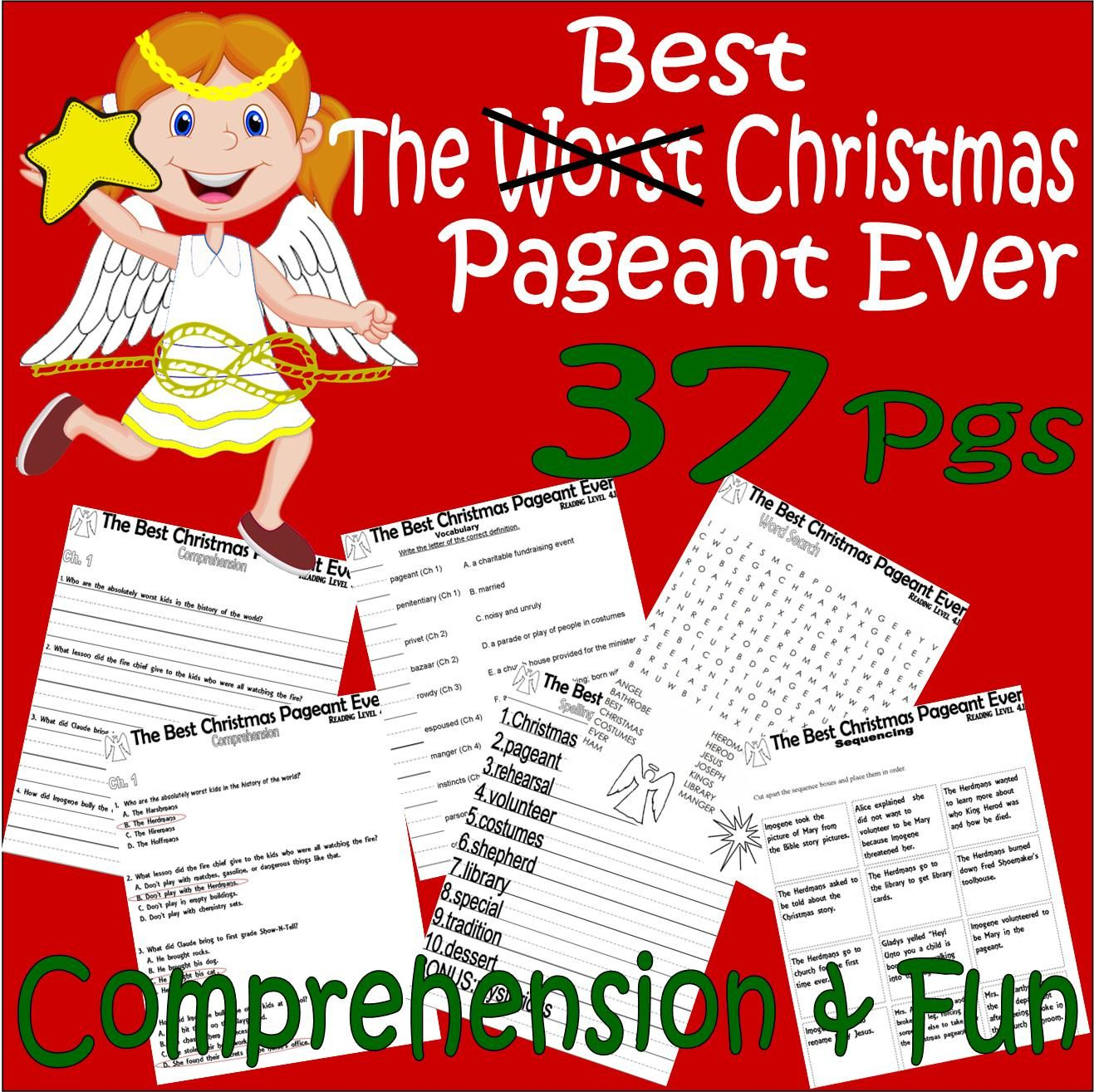 The Best Christmas Pageant Ever Free Worksheets  TracingLettersWorksheets.com