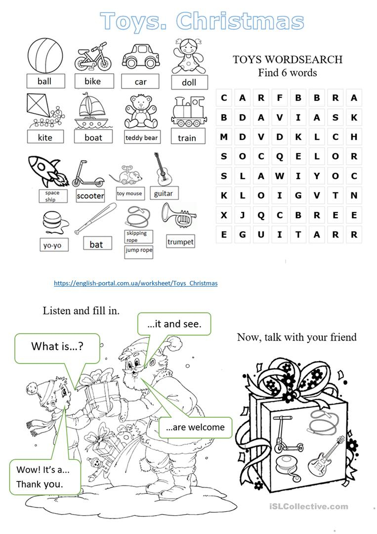 Toys. Christmas. Listening. Speaking. Reading. - English Esl