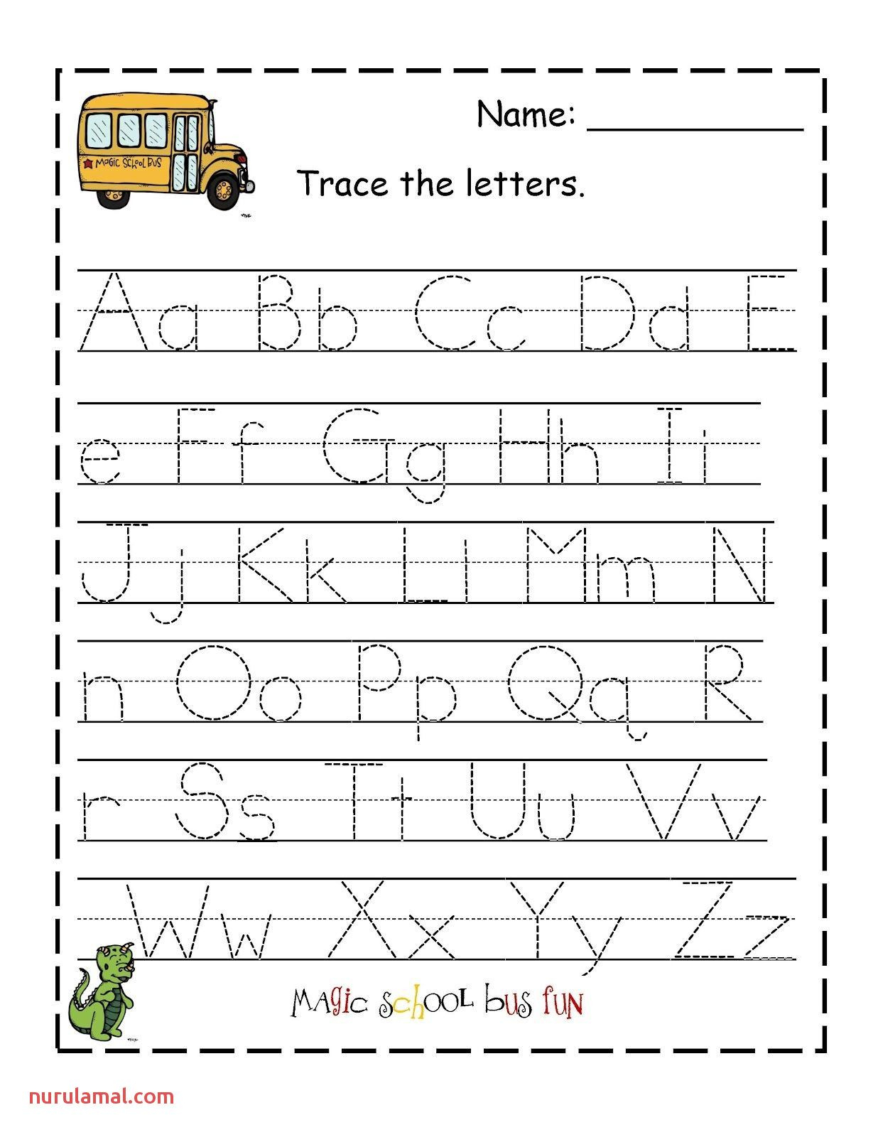 Traceable Alphabet Free Printable Letter Worksheets