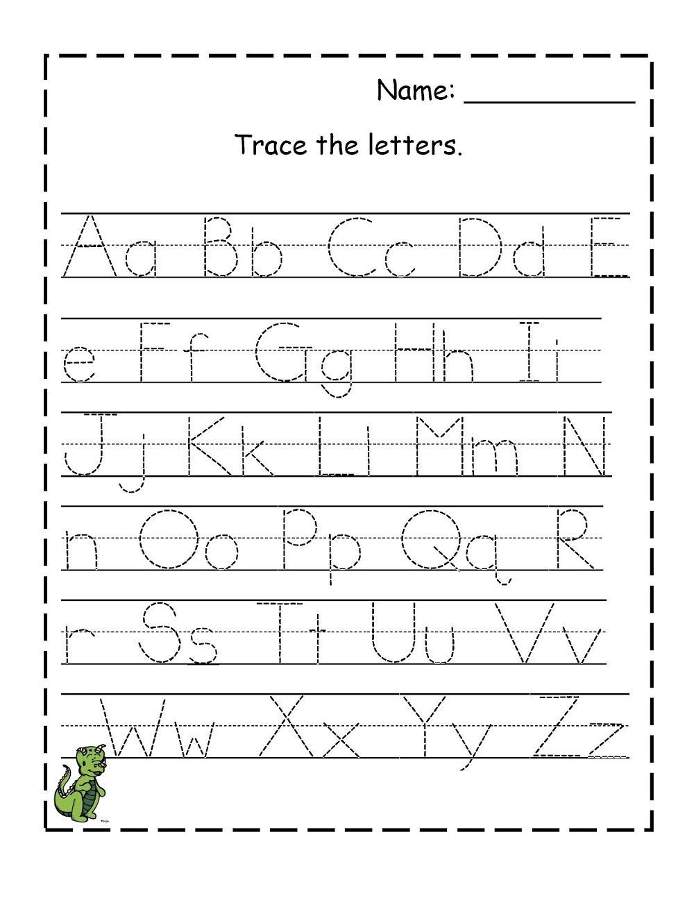 Tracing Letters Worksheets For Practice | Alphabet