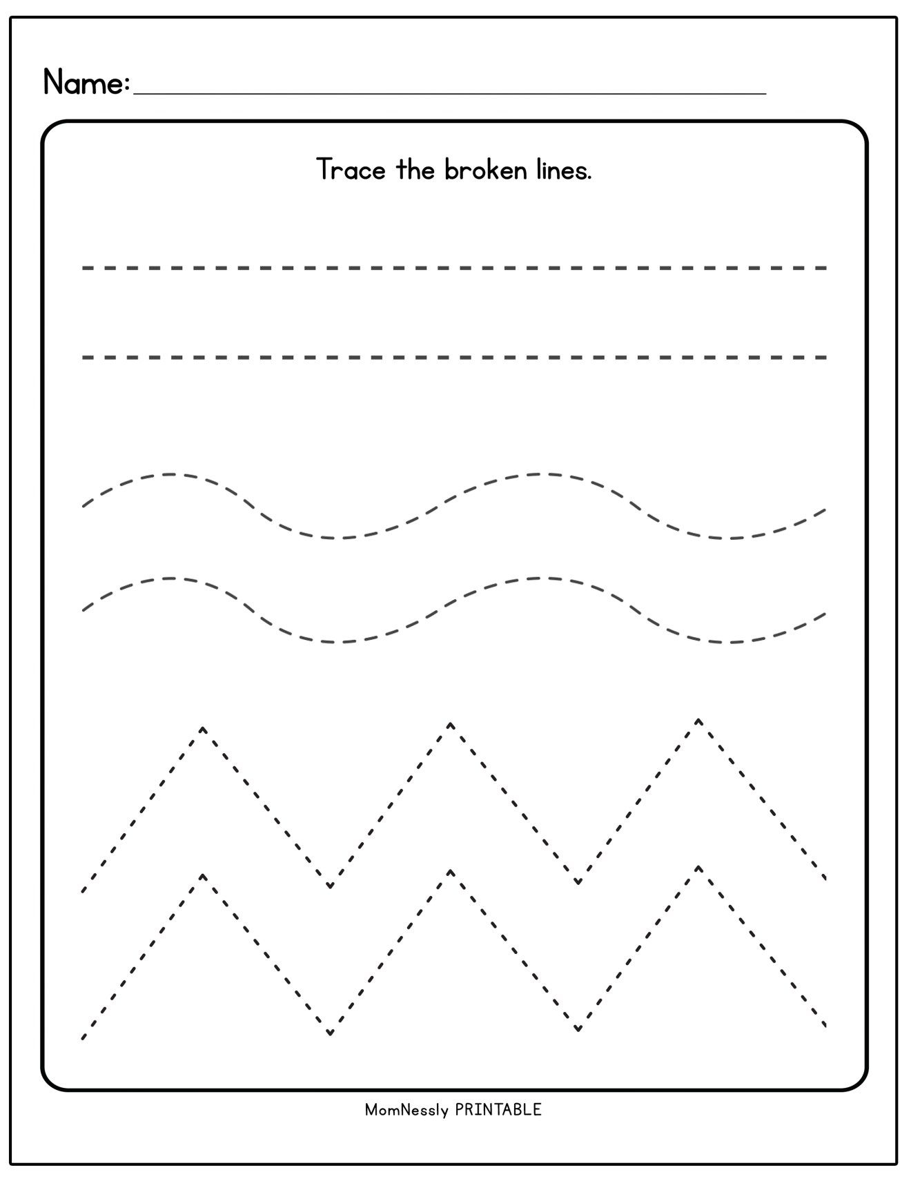 Tracing Lines Worksheets - Https://tribobot | Tracing