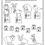Treble Clef Note Names Worksheets For Christmas | Music