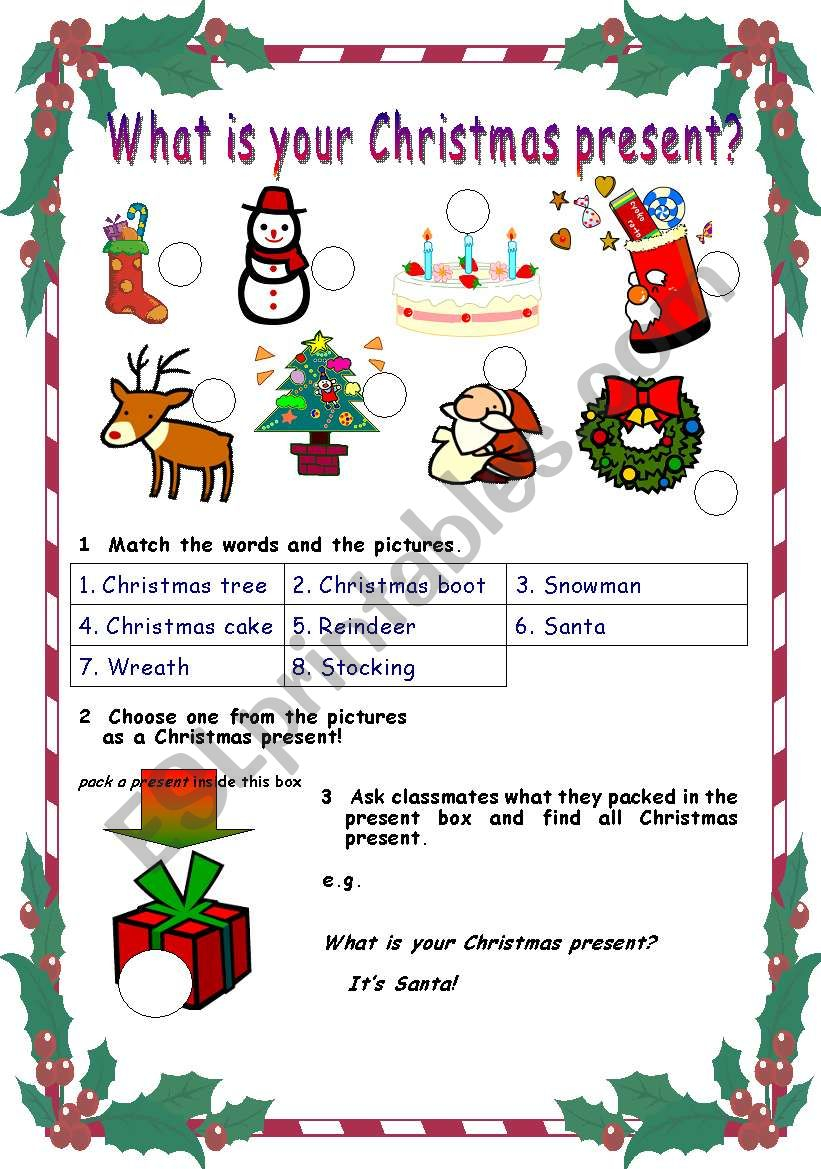 What Is Your Christmas Present? - Esl Worksheetnaka