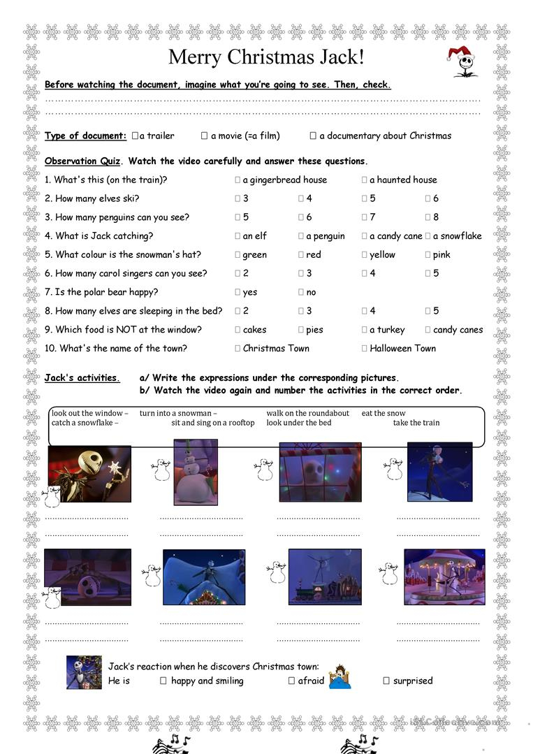 What&amp;#039;s This? The Nightmare Before Christmas - English Esl