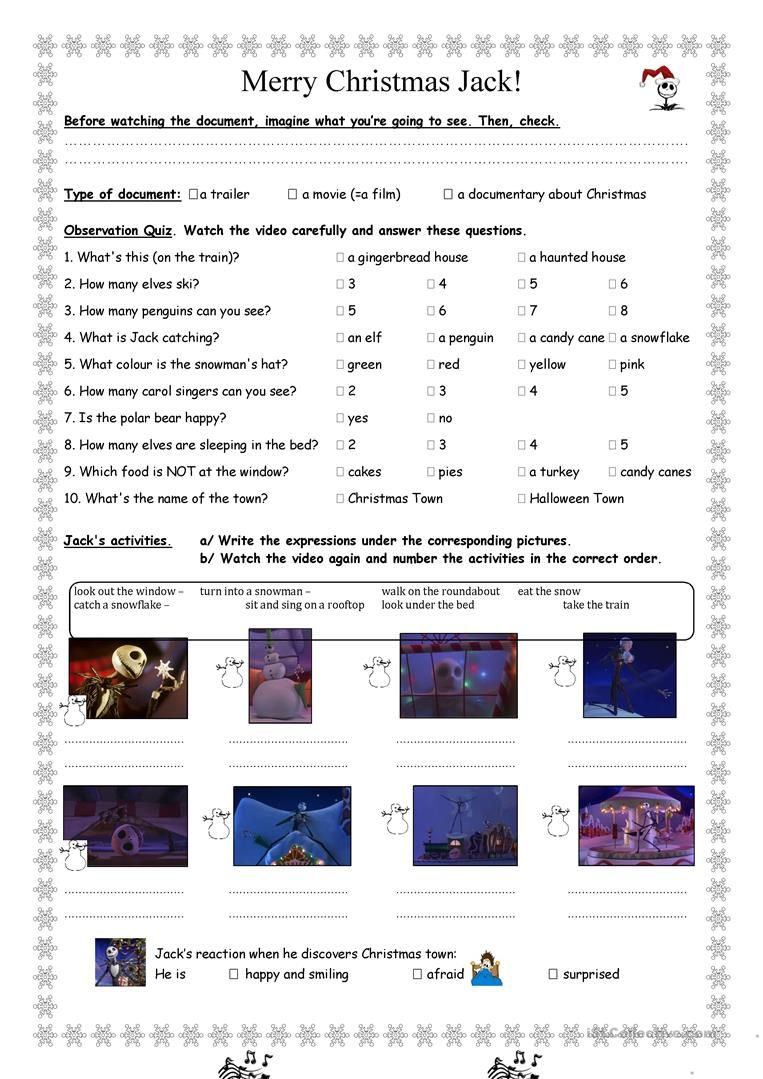 What&amp;#039;s This? The Nightmare Before Christmas Worksheet - Free