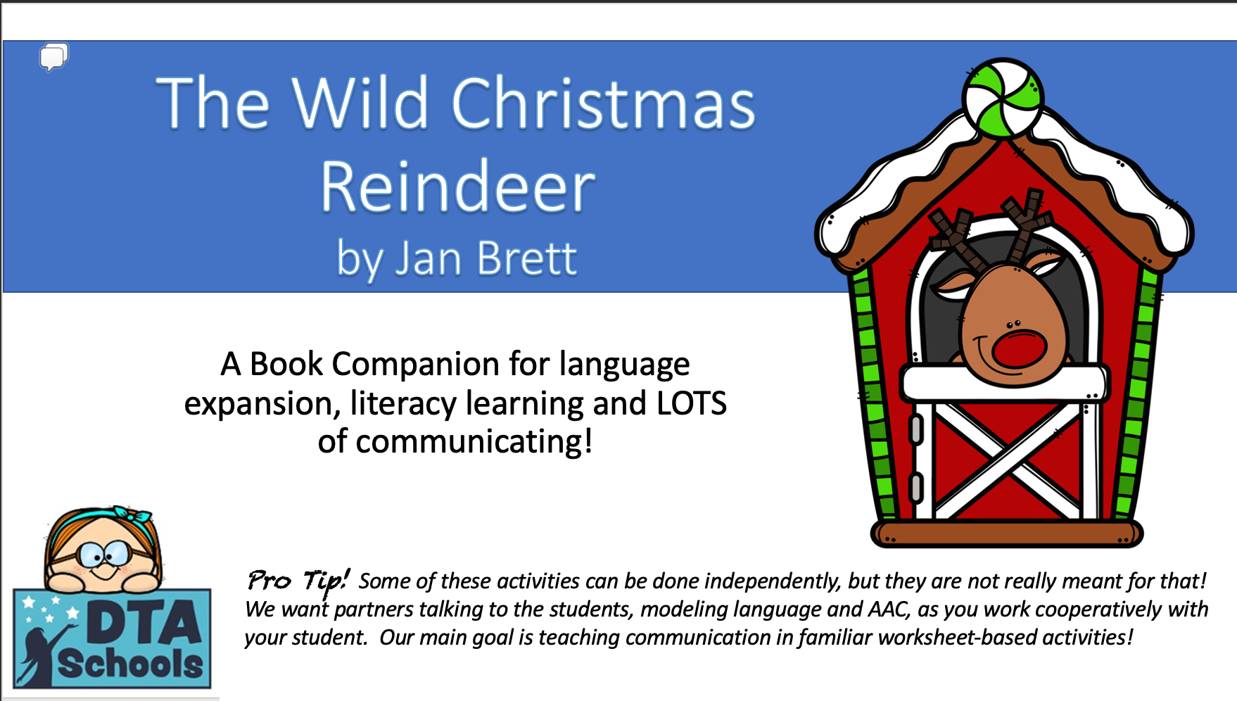 Wild Christmas Reindeer Language, Literacy And Aac Set