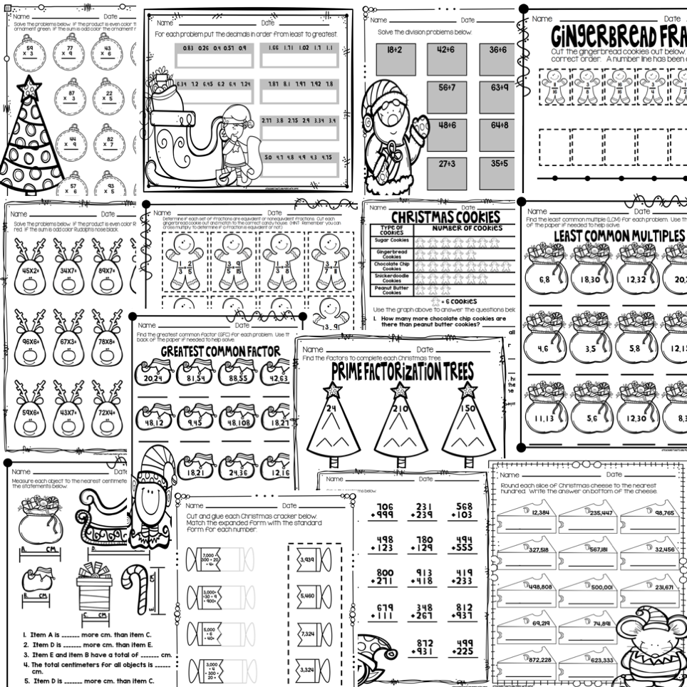 Worksheet ~ Worksheet Math Exercise For Grade Christmas