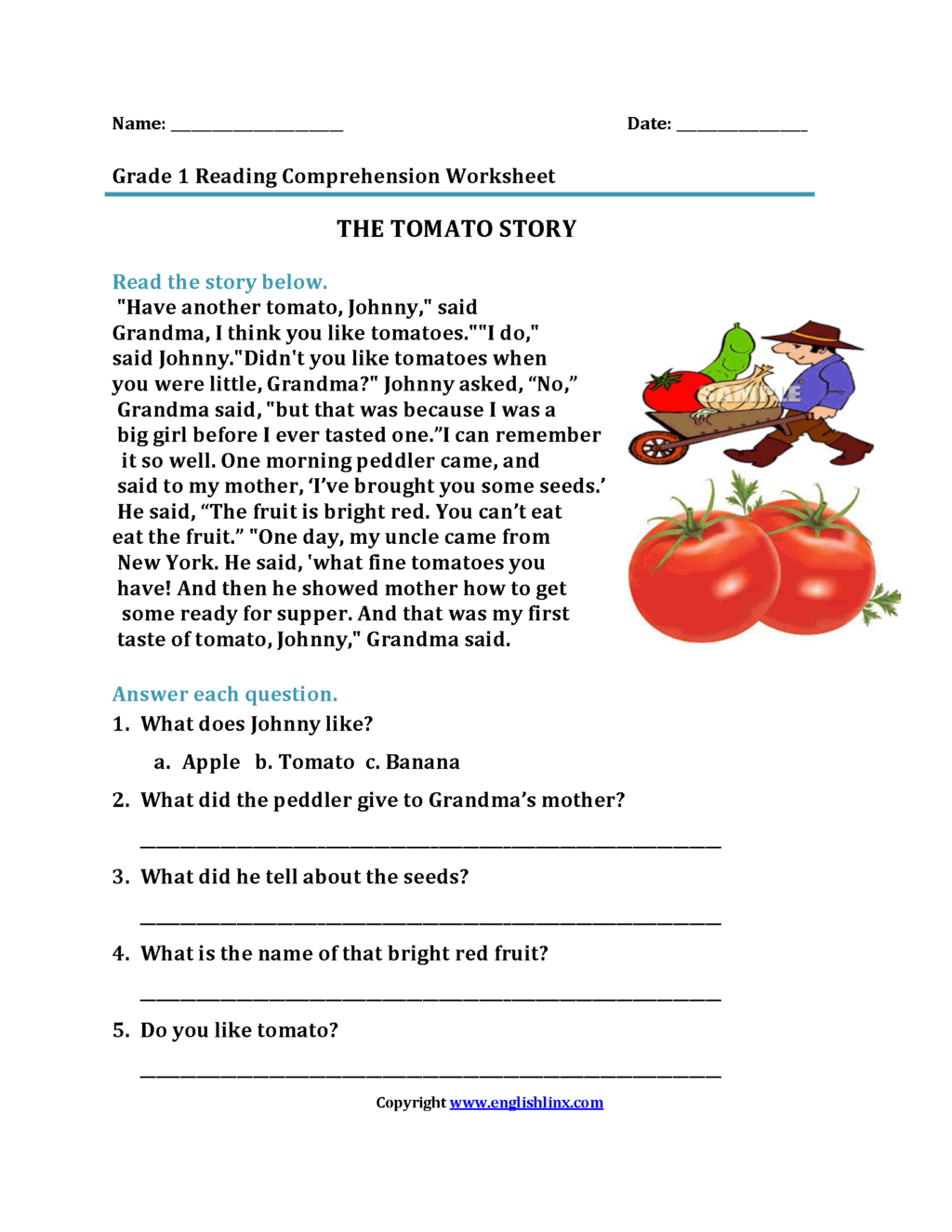 Worksheet ~ Year Comprehension Worksheets Pdf Math 5Th Grade