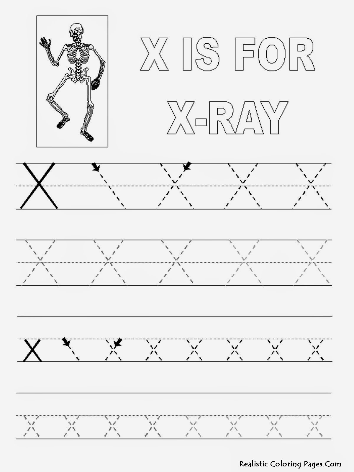 X Letters Alphabet Coloring Sheet | Printable Alphabet