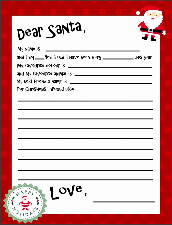 8 Dear Santa Letter Template SampleTemplatess 