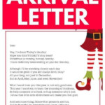 Arrival Ideas For Elf On The Shelf Welcome Letter