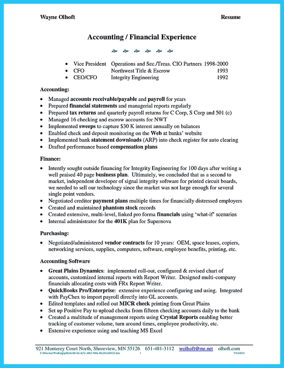 Awesome Account Receivable Resume To Get Employer Impressed