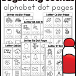 Beginning Sounds Alphabet Dot Pages Word Study