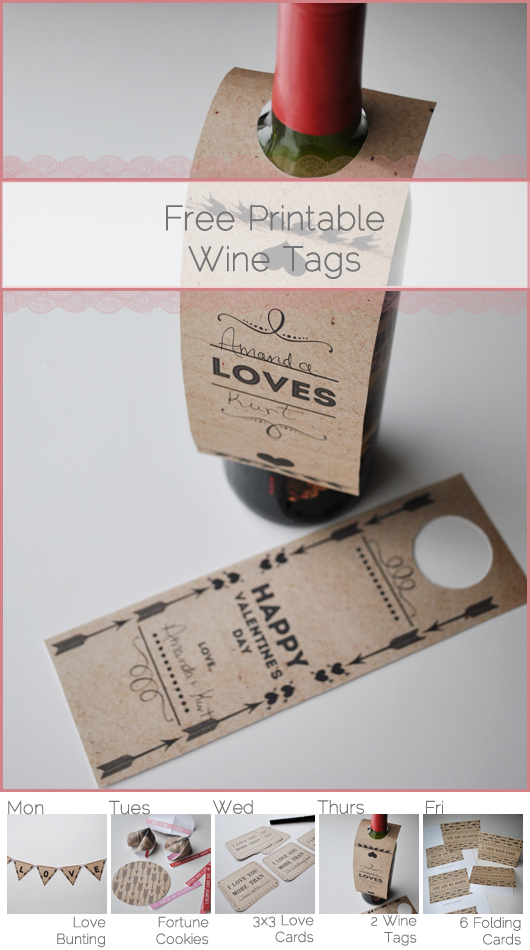 Daily Inspiritment Free Printable Valentine Wine Bottle 
