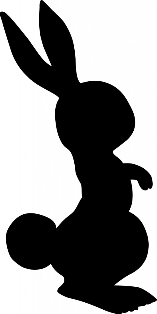Easter Bunny Silhouette Image The Graphics Fairy