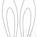 Easter Rabbit Ears Template Coloring Page